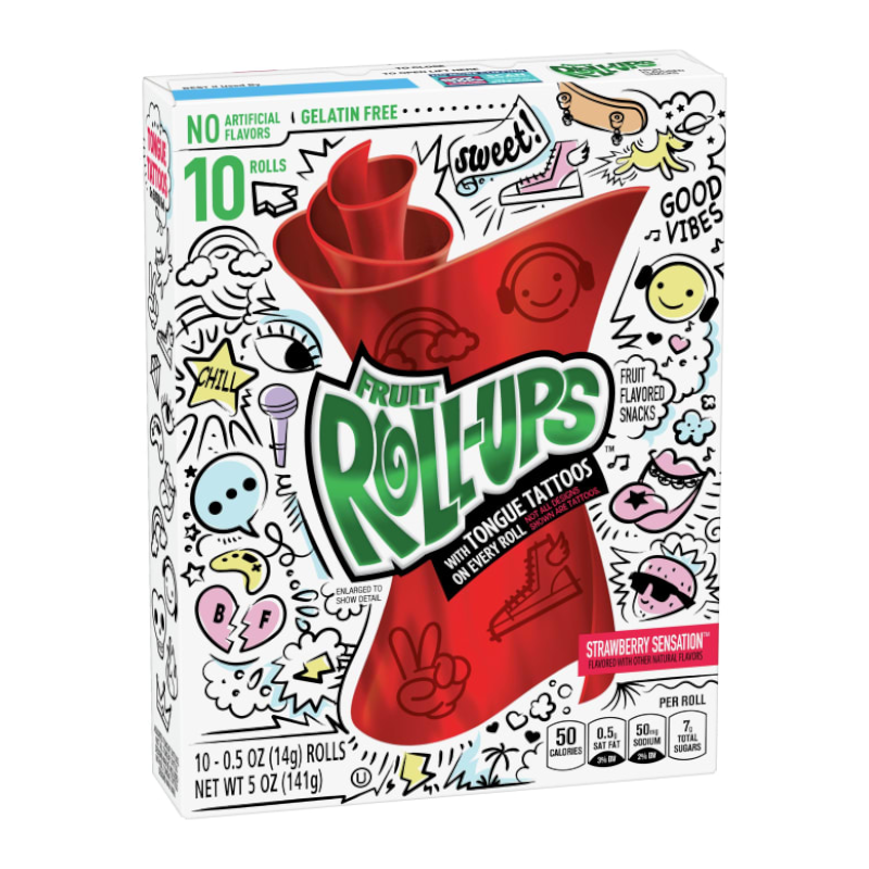 Fruit Roll-Ups Strawberry Sensation 10 Single Packs (141g)