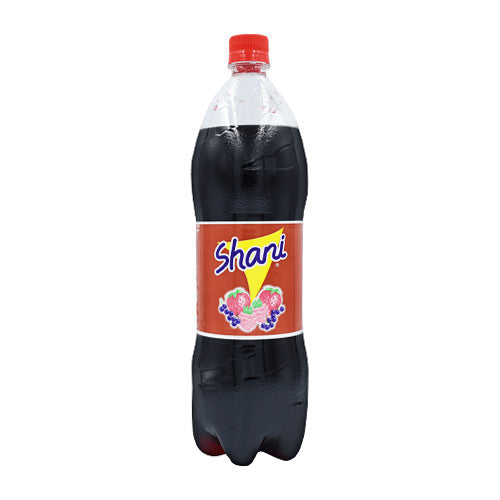 Front of Shani Fruit Flavoured Drink bottle featuring logo, fruit imagery, and 500ml label.