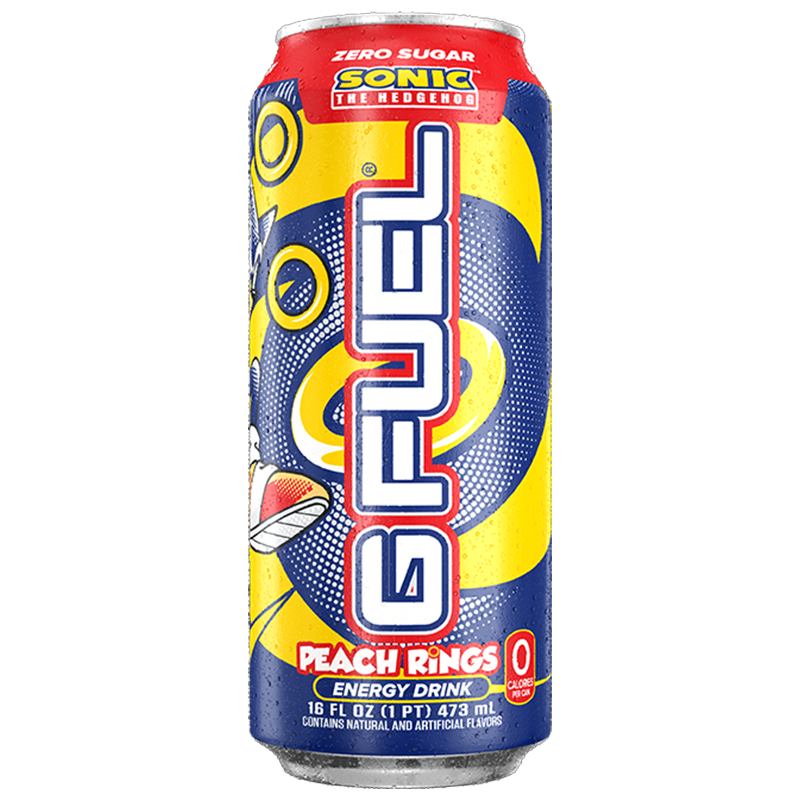 G FUEL Sonic the Hedgehog Peach Rings Candy Flavour Energy Drink (473ml)