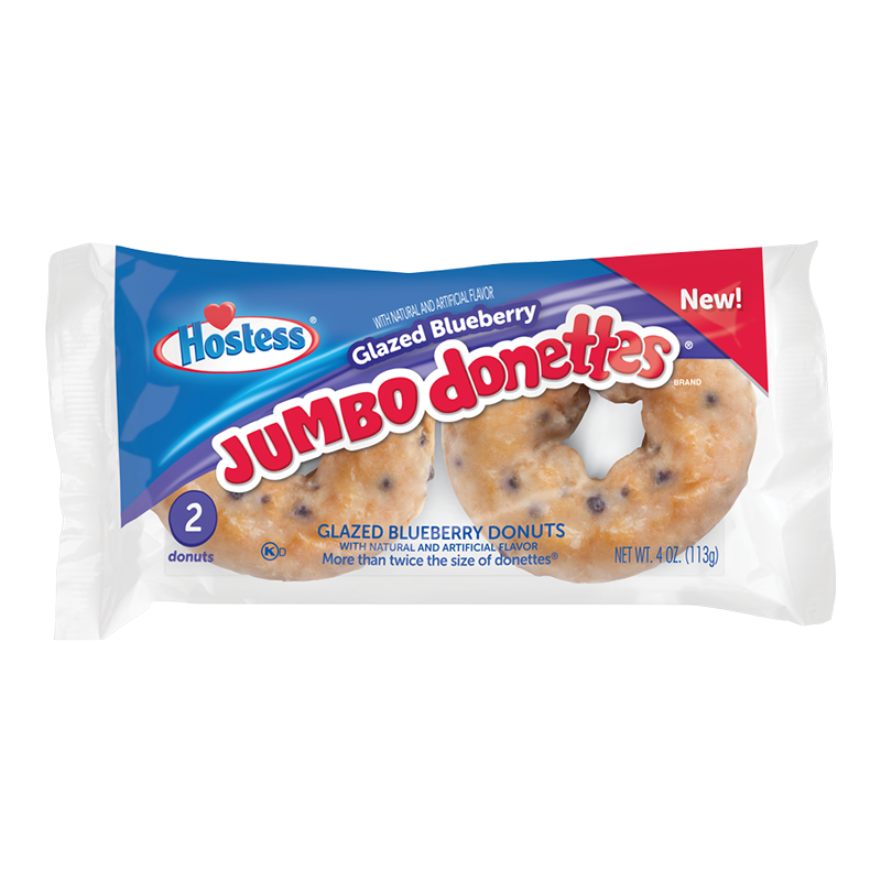 Hostess Glazed Blueberry Jumbo Donettes 2 Pack (113g)