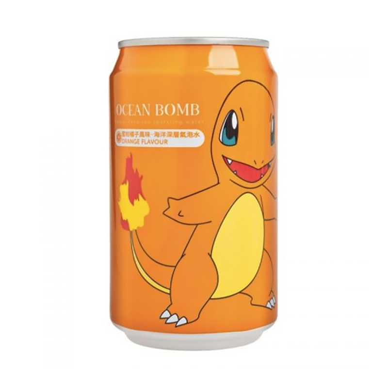 Ocean Bomb Pokemon Charmander Orange Flavour Sparkling Water (330ml)