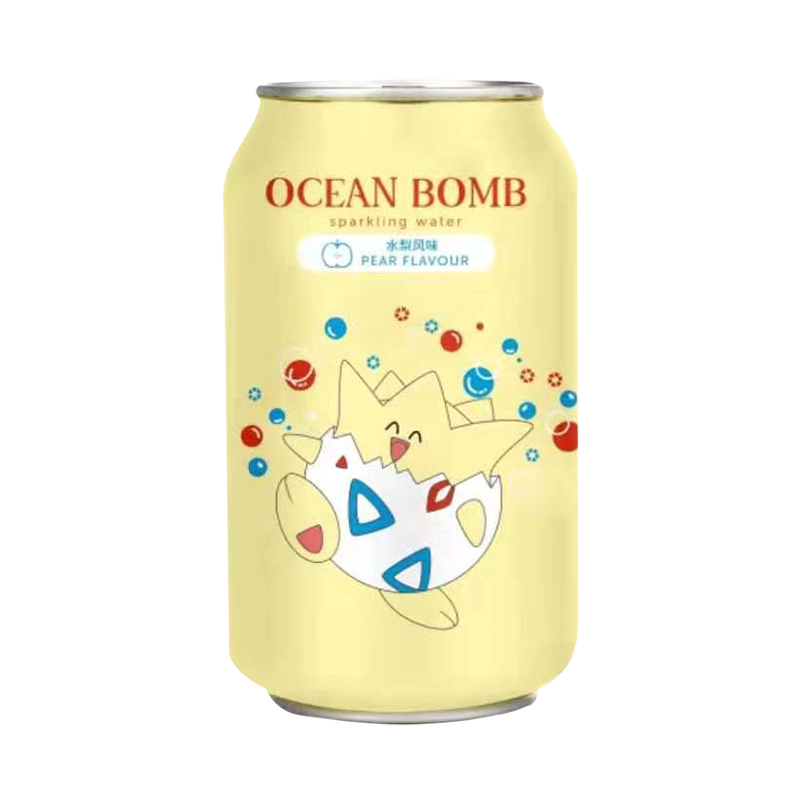 Ocean Bomb Pokemon Togepi Pear Flavour Sparkling Water (330ml)