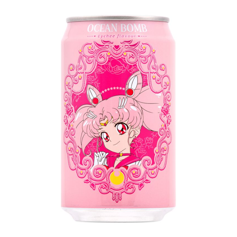 Ocean Bomb Sailor Moon Lychee Sparkling Water (330ml)