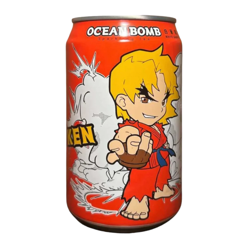 Ocean Bomb x Street Fighter White Grape Sparkling Tea (330ml)