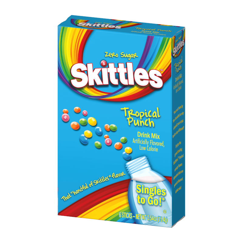 Skittles Tropical Punch Singles to Go 6 Pack (15.4g)