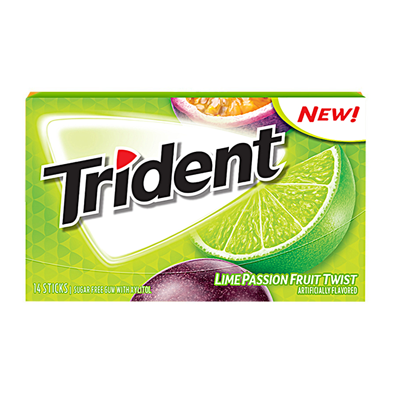 Trident Gum Lime Passion Fruit Twist 14 Pieces