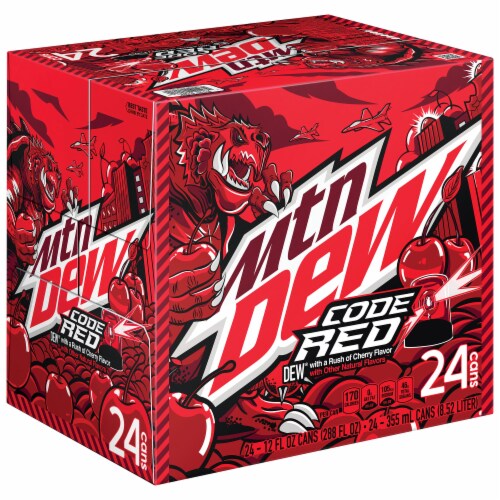 Mountain Dew Code Red Case of 24 (355ml x24)