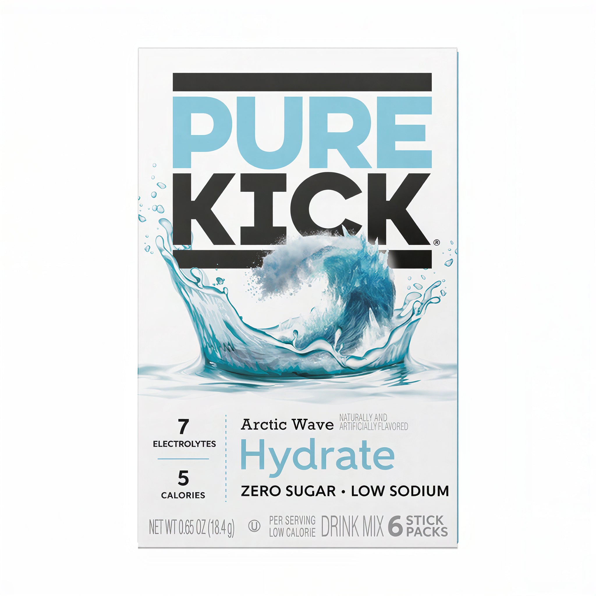 Pure Kick Hydrate Arctic Wave drink mix box
