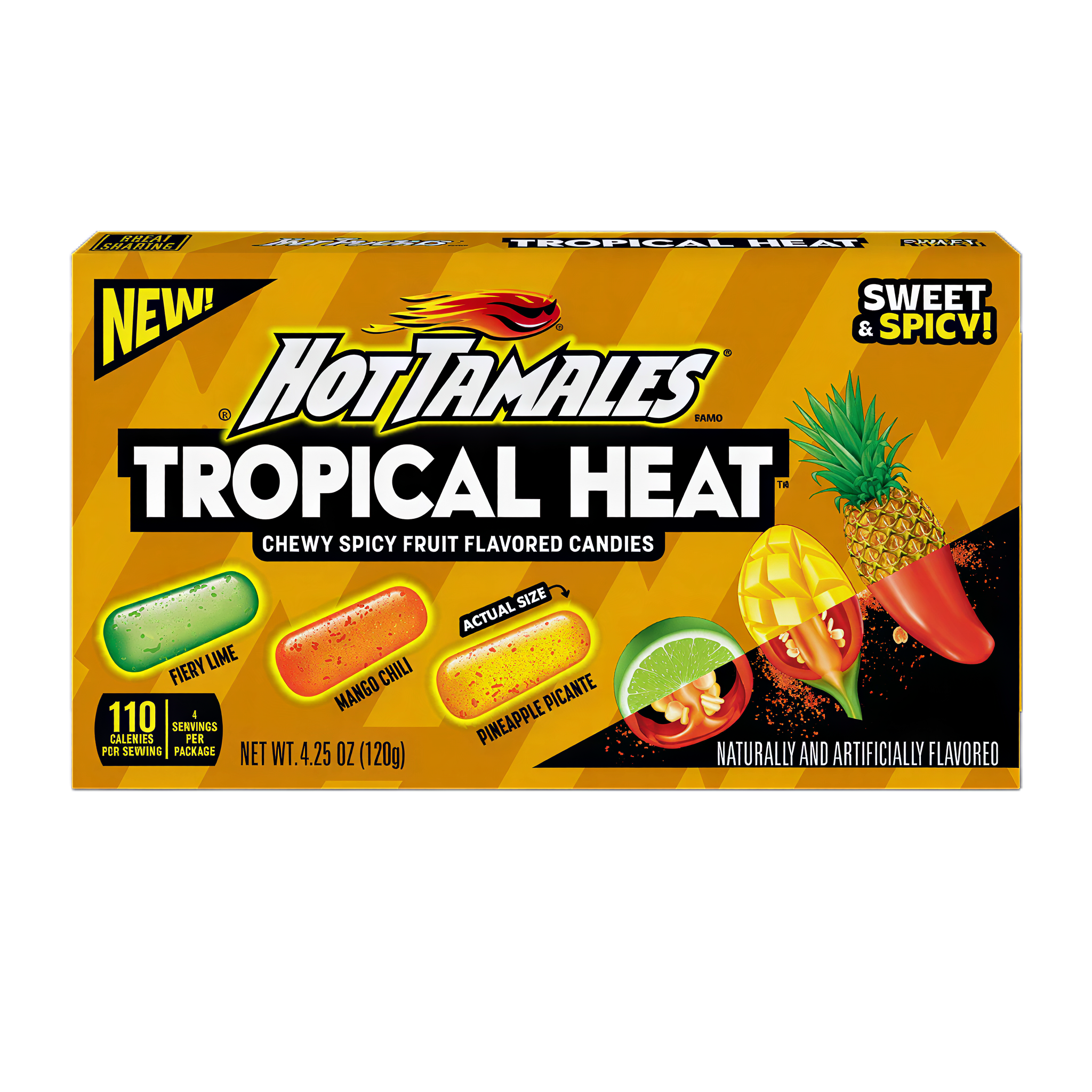 Hot Tamales Tropical Heat Chewy Candy (120g)