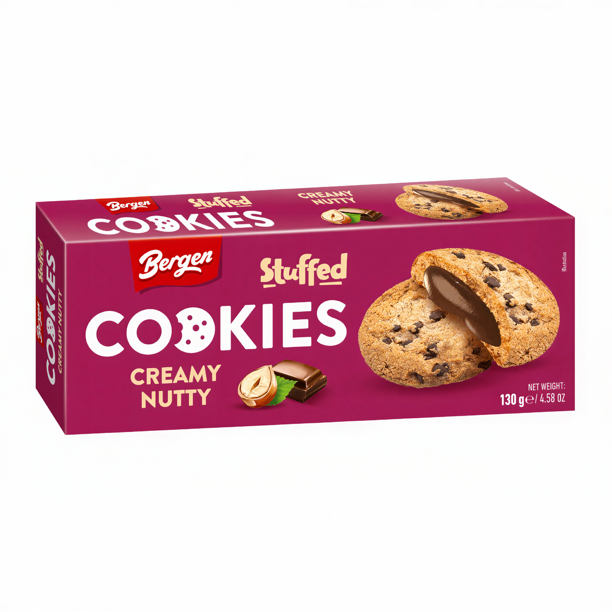 Bergen Cookies Stuffed Creamy Nutty (130g)