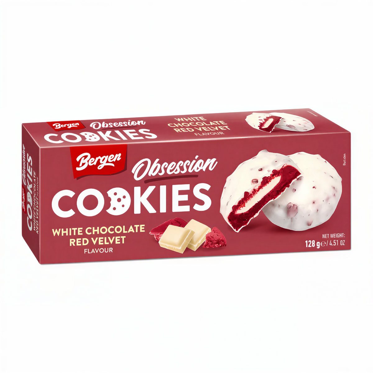 Bergen Cookies Obsession White Chocolate Red Velvet (128g)