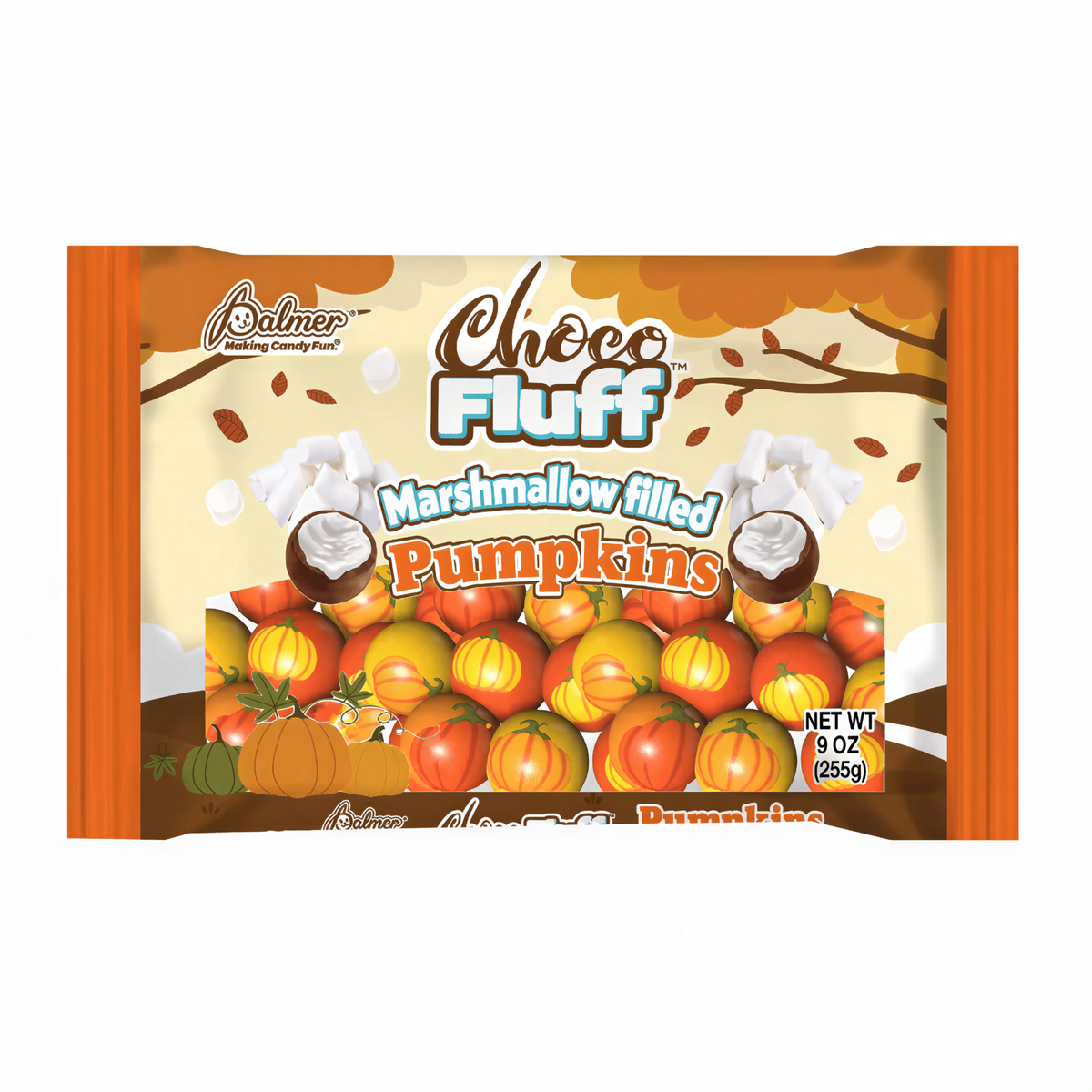 Palmer Halloween Chocofluff Marshmallow Filled Pumpkins (255g)