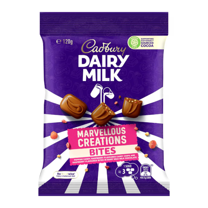 Cadbury Dairy Milk Marvellous Creations Bites (120g) product packaging
