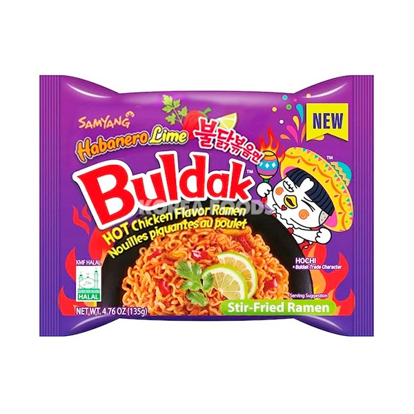 Samyang Buldak Hot Chicken Habanero Lime Flavour Ramen Noodles (145g)