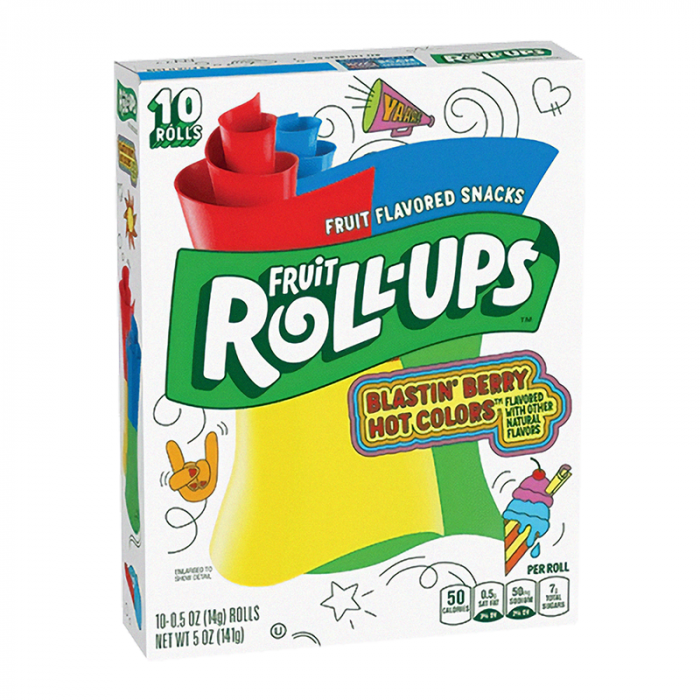 Fruit Roll-Ups Blastin’ Berry Hot Colours (141g)