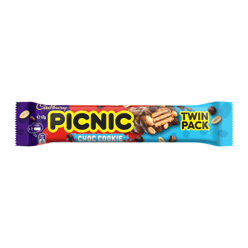 Cadbury Picnic Choc Cookie (Manual Review - Weight/Volume) product packaging
