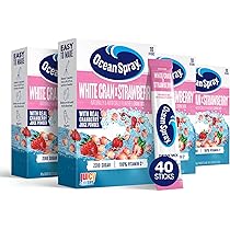 Front of Ocean Spray White Cran x Strawberry Singles to Go box showing brand logo, flavour text, and pack size (300g, 12 Pack)