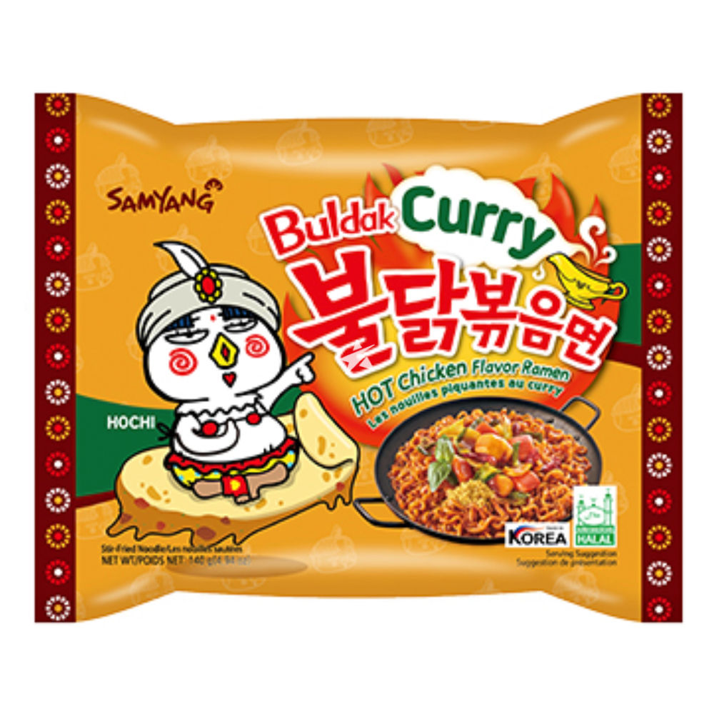 Samyang Buldak Curry Hot Chicken Flavour Ramen Noodles (145g)