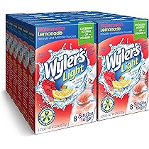 Front of Wyler's Watermelon Lemonade Singles To Go pack showing bright logo, watermelon lemonade flavour imagery, and 12 pack details.