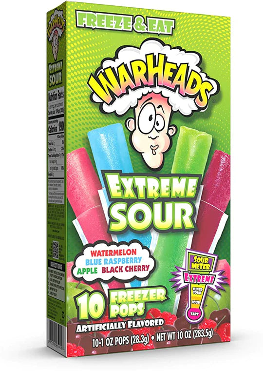 Warheads Freezer Ice Pops (283g) 10 Pack