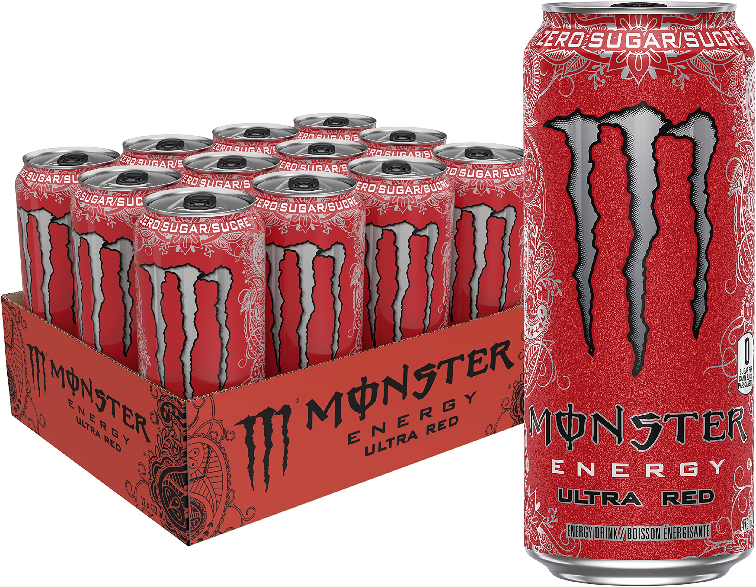 Monster Ultra Red Case of 12 (473ml x 12)