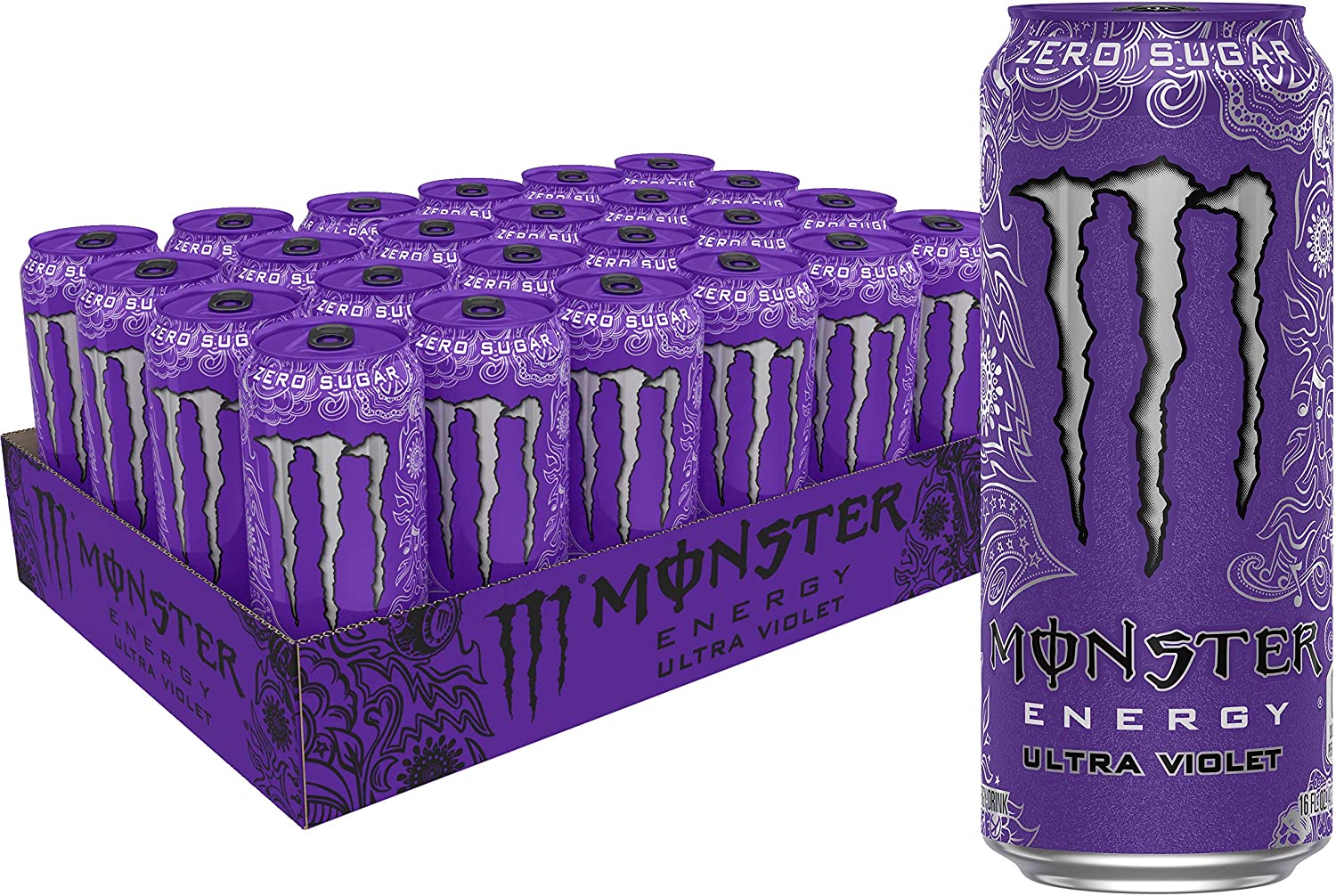 Monster Ultra Zero Violet (500ml) Case of 24 (500ml x 24)