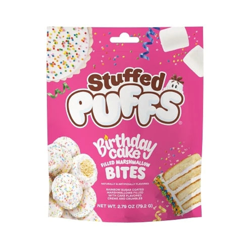 Stuffed Puffs Birthday Cake Filled Marshmallow Bites (76g)