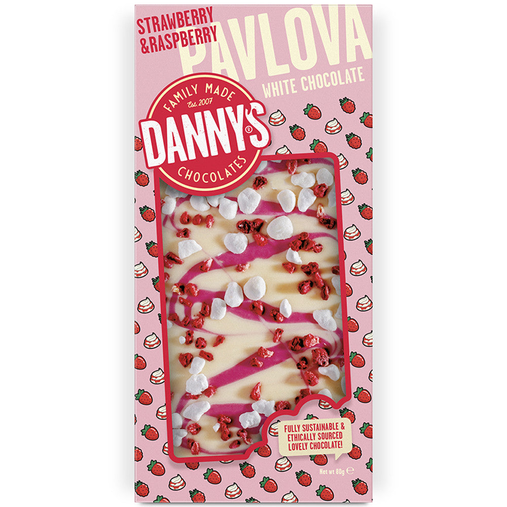 Danny's White Chocolate Strawberry & Raspberry Pavlova (80g)