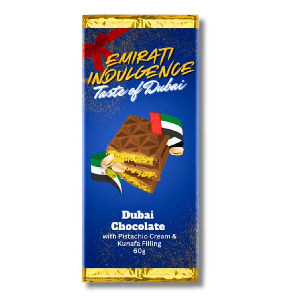 Emirati Indulgence Dubai Pistachio Cream & Kunafa Milk Chocolate Bar (60g)