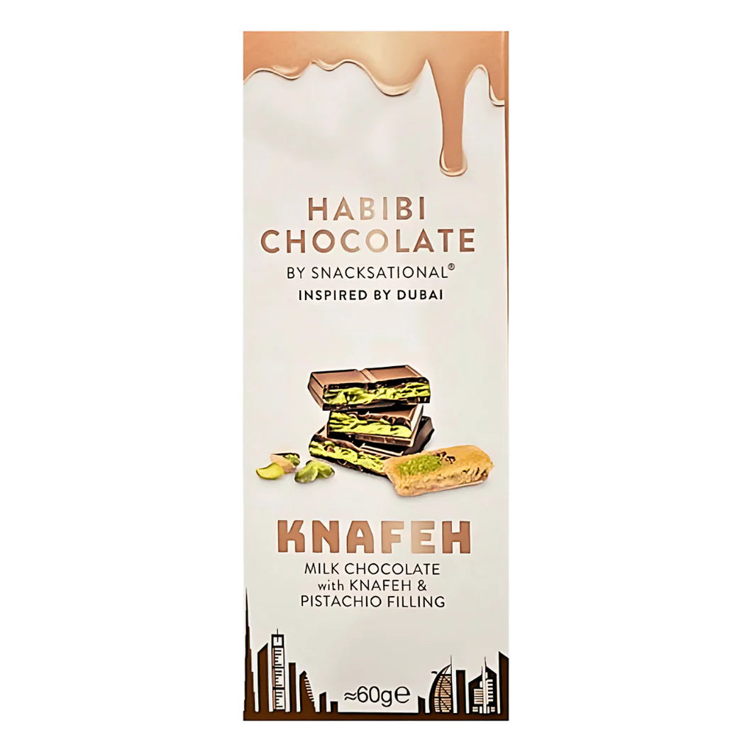 Emirati Indulgence Dubai Pistachio Cream & Kunafa Milk Chocolate Bar (60g)