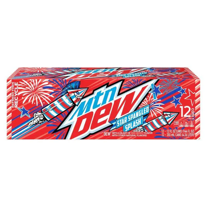 Mountain Dew Star Spangled Splash Case Of 12 (12x355ml)