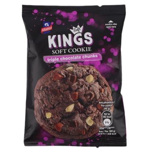 Kings Soft Cookie Triple Chocolate Chunks (40g)