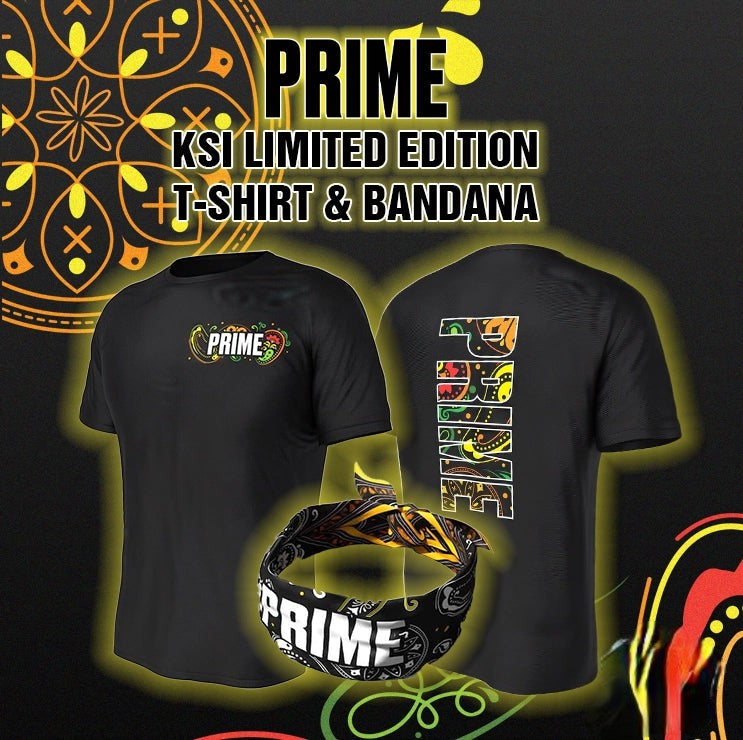 Prime Hydration KSI Limited Edition T-Shirt & Bandana (Size Medium)