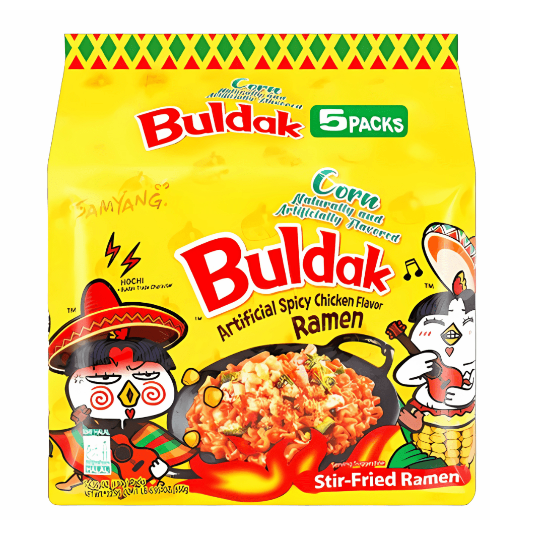 Samyang Buldak Corn Hot Chicken Flavour (130g) (5 Pack)