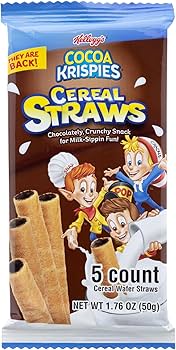   
Front label of Kellogg's Cereal Straws with Cocoa Krispies, 50g  

