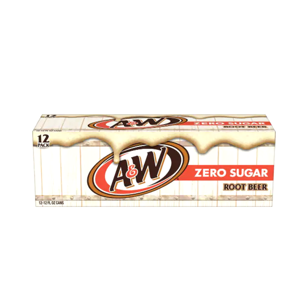 A&W Zero Sugar Root Beer Case of 12 (355ml x12)