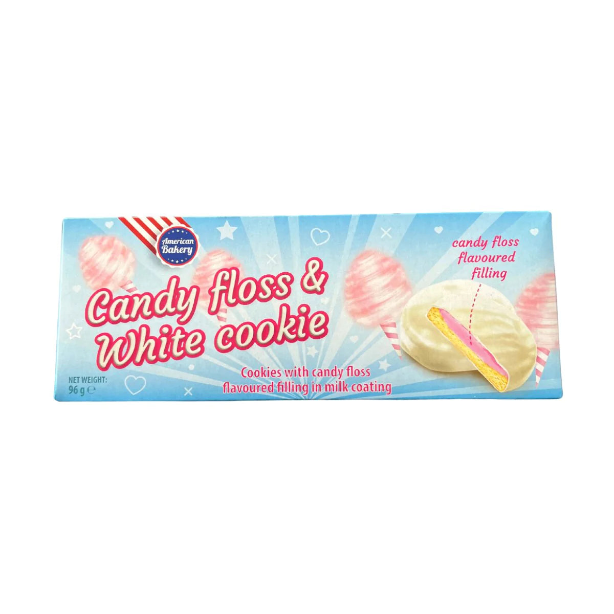 American Bakery Candy Floss & White Chocolate Cookies (96g)