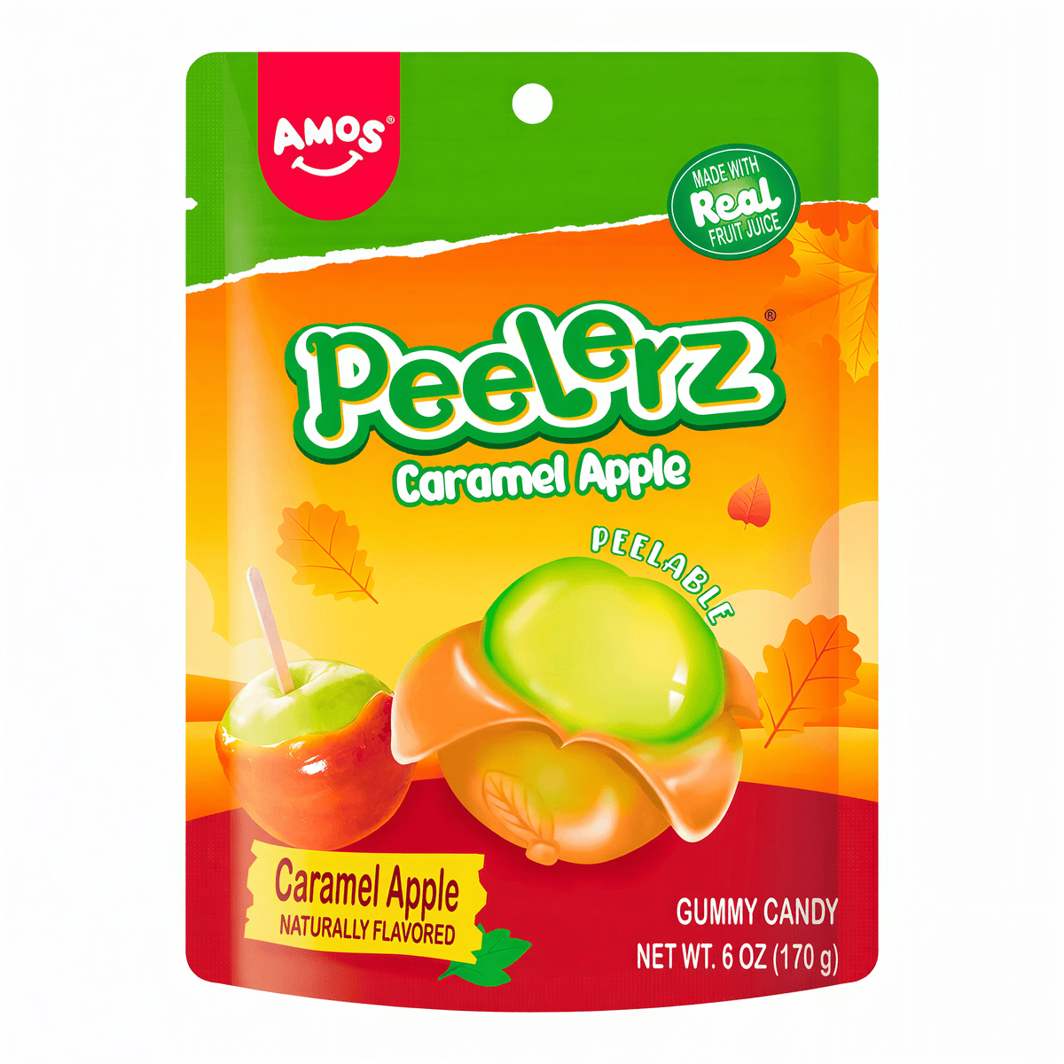Amos Peelerz Halloween Gummy Caramel Apple 170g