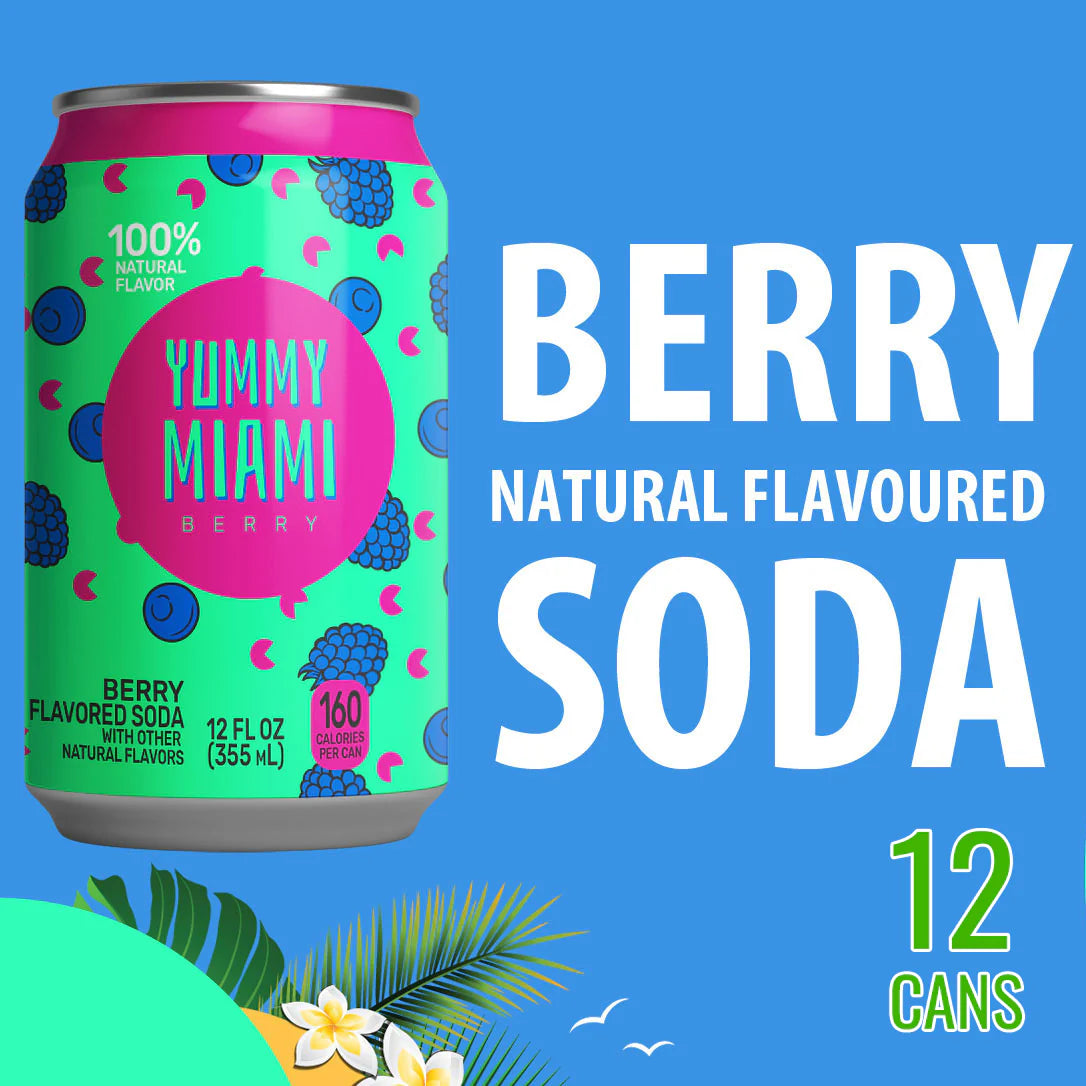 Yummy Miami Black Berry Case of 12 (12 x 355ml)