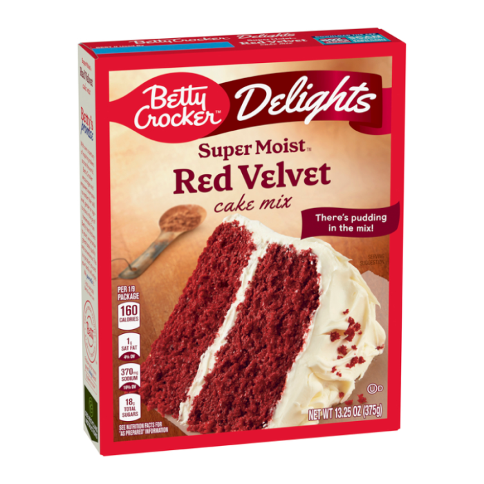 Betty Crocker Delights Super Moist Red Velvet Cake Mix (375g)