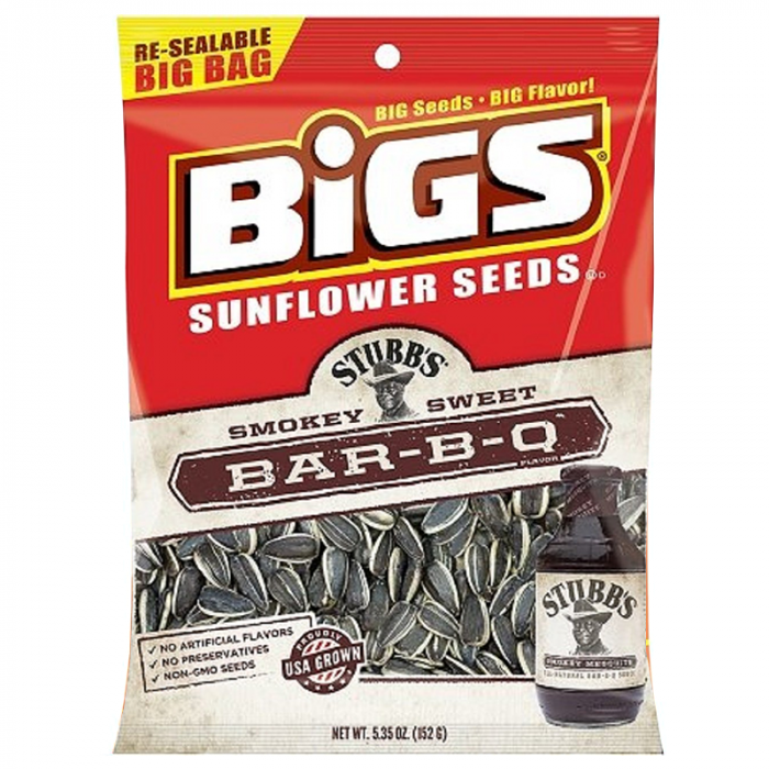 BIGS Stubb's Smokey Sweet Bar-B-Q Sunflower Seeds (152g)