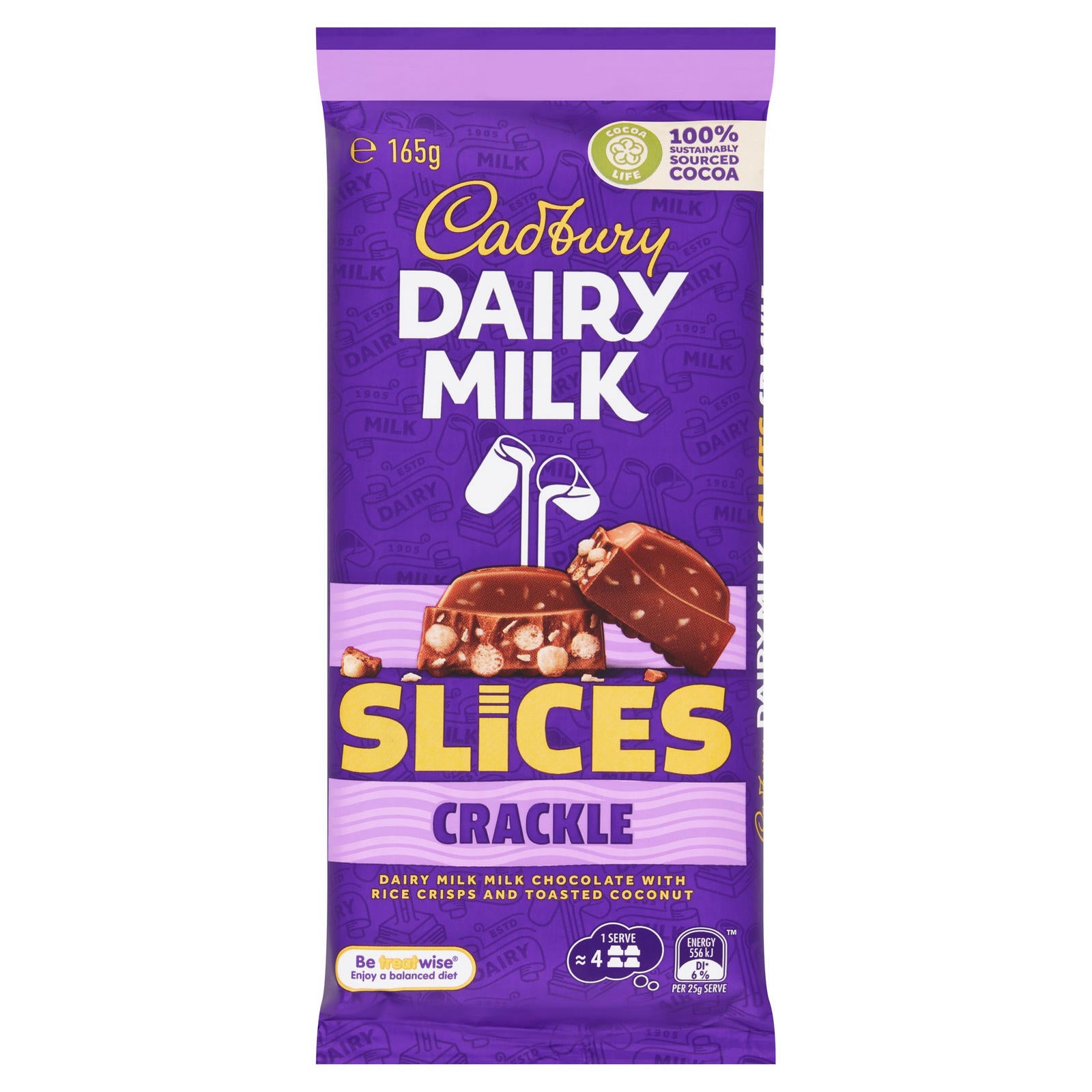 Cadbury's Dairy Milk Slices Crackle (165g)