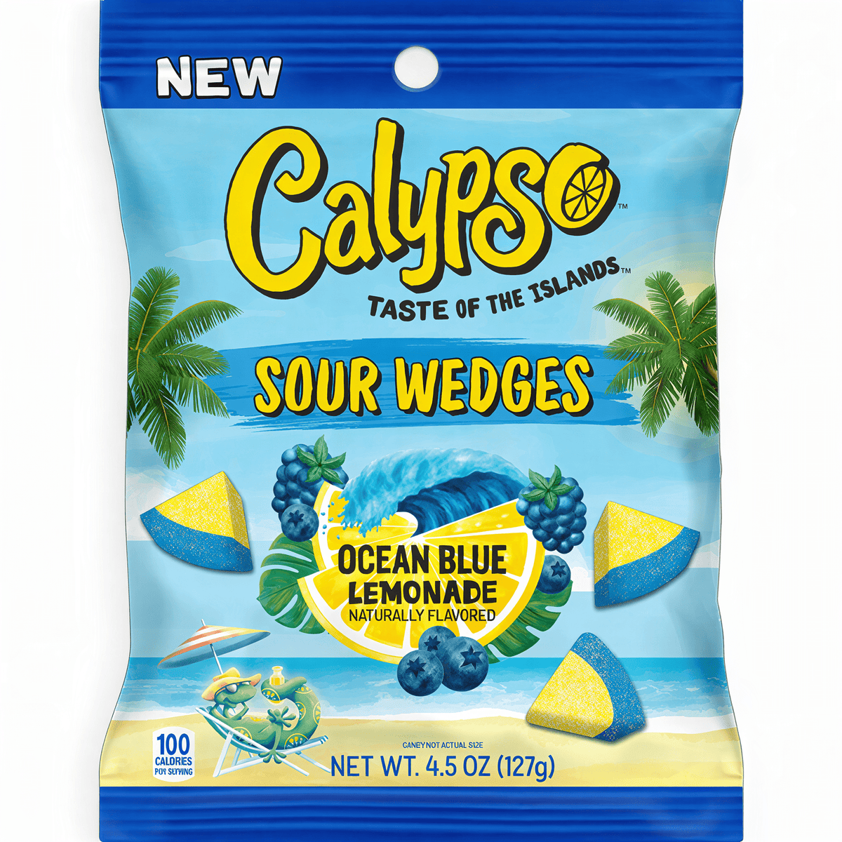 Calypso Sour Wedges Ocean Blue (127g)