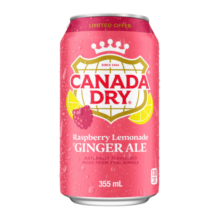 Canada Dry Raspberry Lemonade Ginger Ale (355ml)