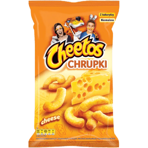 Front of Cheetos Crunchy Cheese Puffs XXL bag showing bright orange packaging, cheese puffs, and the Cheetos logo (130g pack)