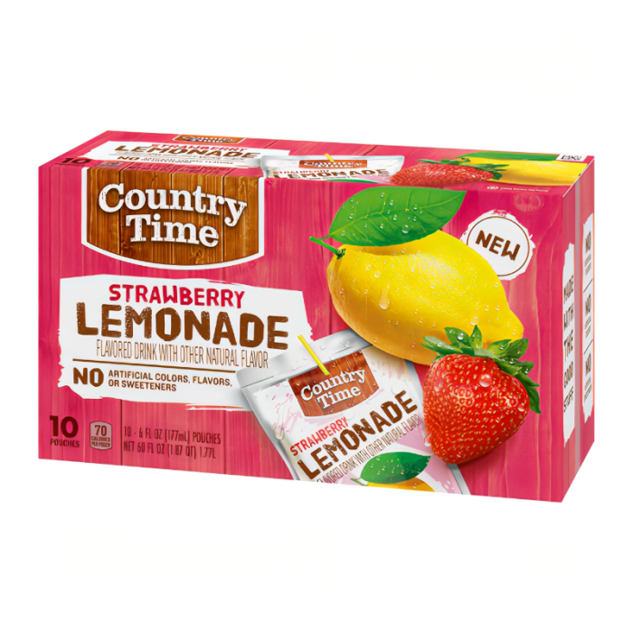 Country Time Strawberry Lemonade Case of 10 (10 x 177ml)