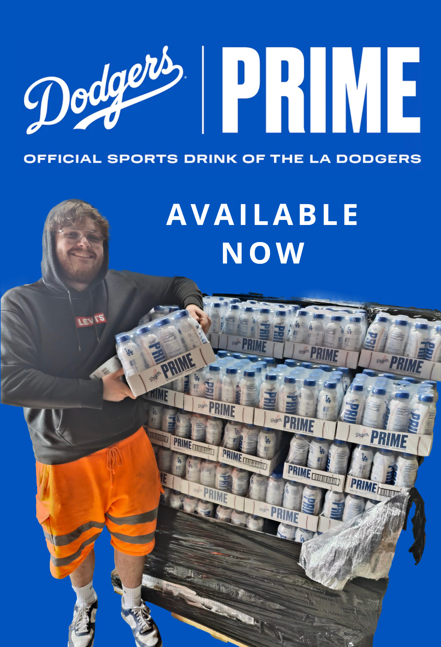 PRIME x DODGERS Now the official sports drink of the Los Angeles