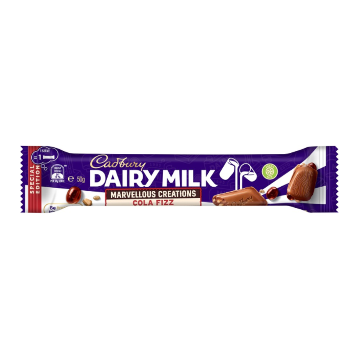 Cadbury Dairy Milk Marvellous Creations Cola Fizz (50g) product packaging