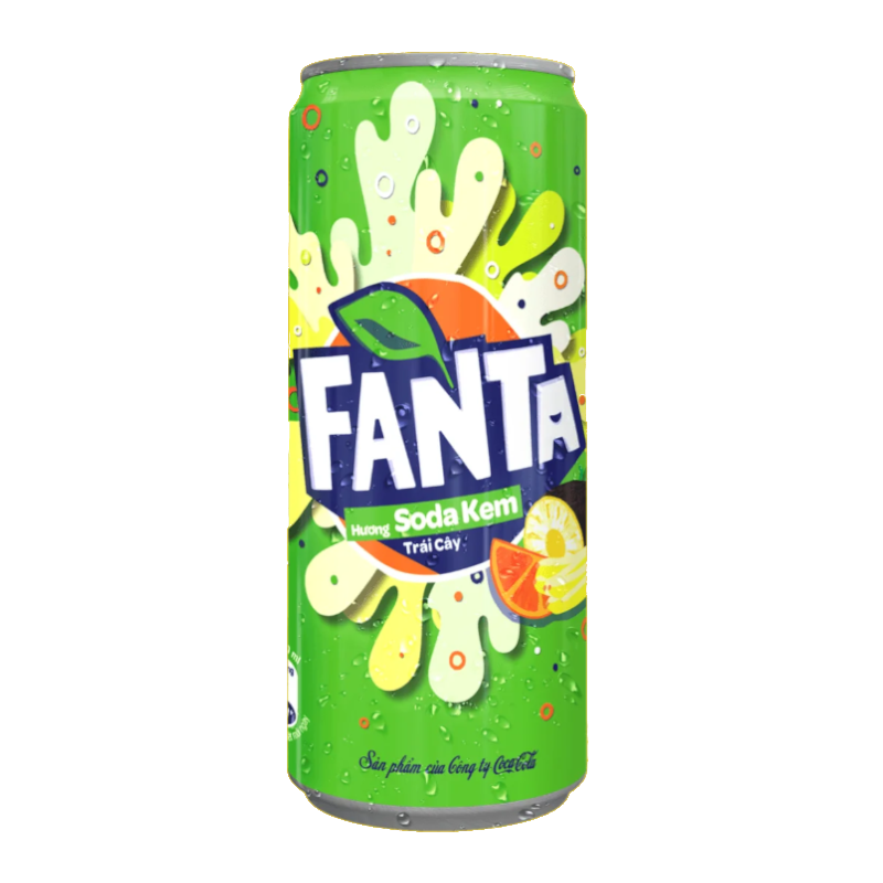 Fanta Fruity Cream Soda (Soda Kem) (330ml)