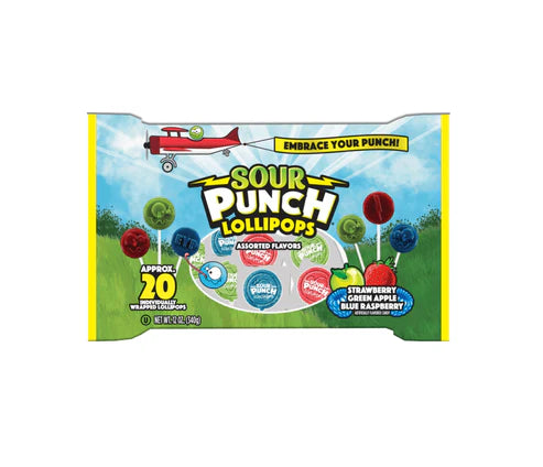 Sour Punch Lollipops (340g)  product packaging